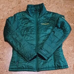 Columbia Women's Green Oregon Ducks Omni Heat Full Zip Jacket Size XL